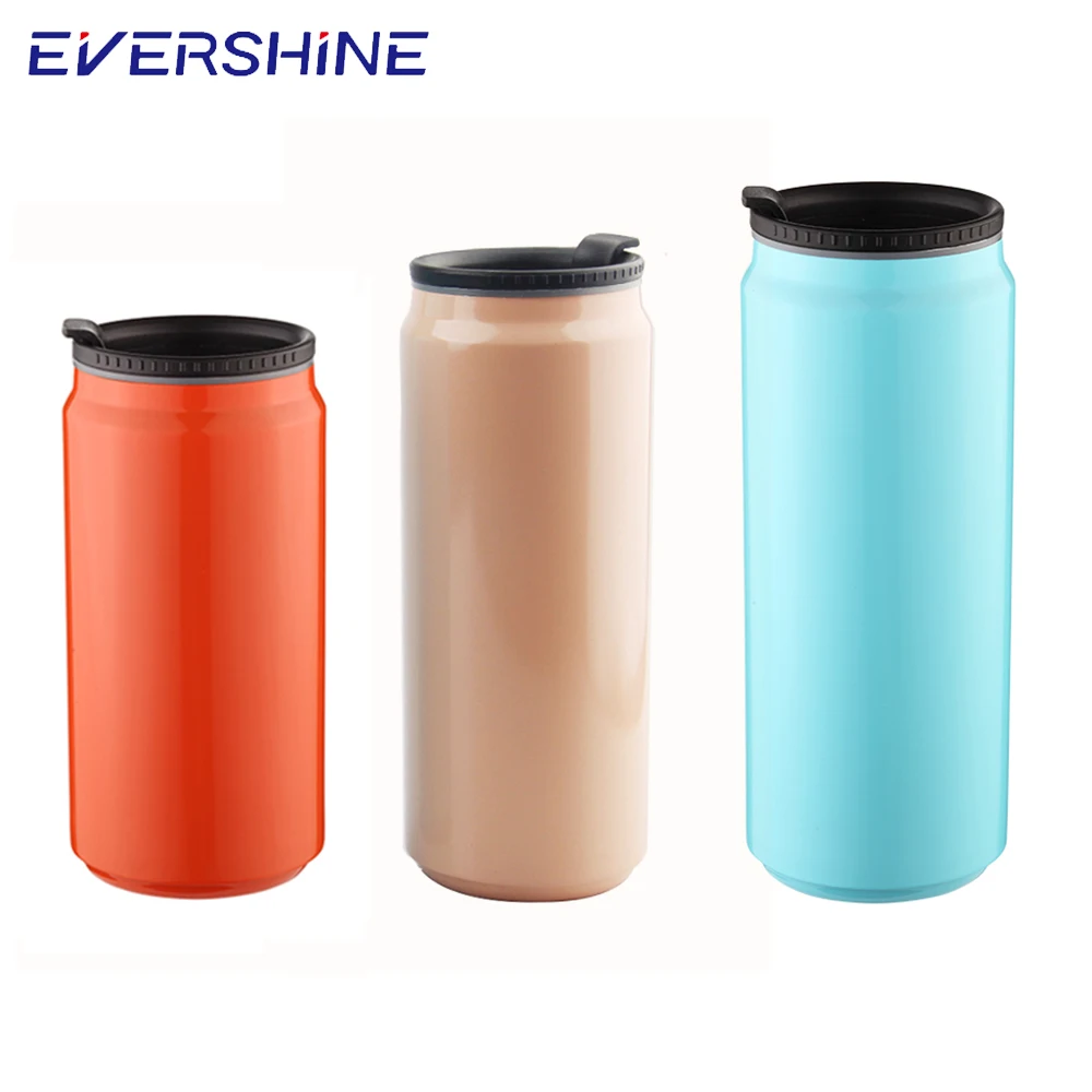 350ml 450ml 500ml Double Wall Soda Beer Can shape Stainless Steel Vacuum Insulated Small Beer Tumbler with lid