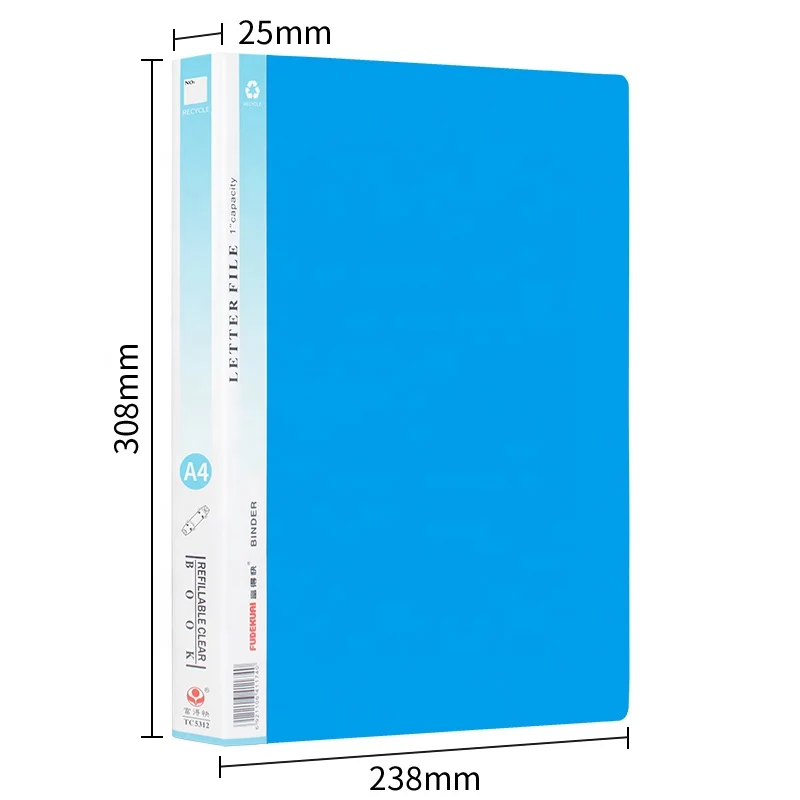 Fudek high quality organizer conference folder,pvc plastic stationare ring binder clip file folder,portfolio folder for business