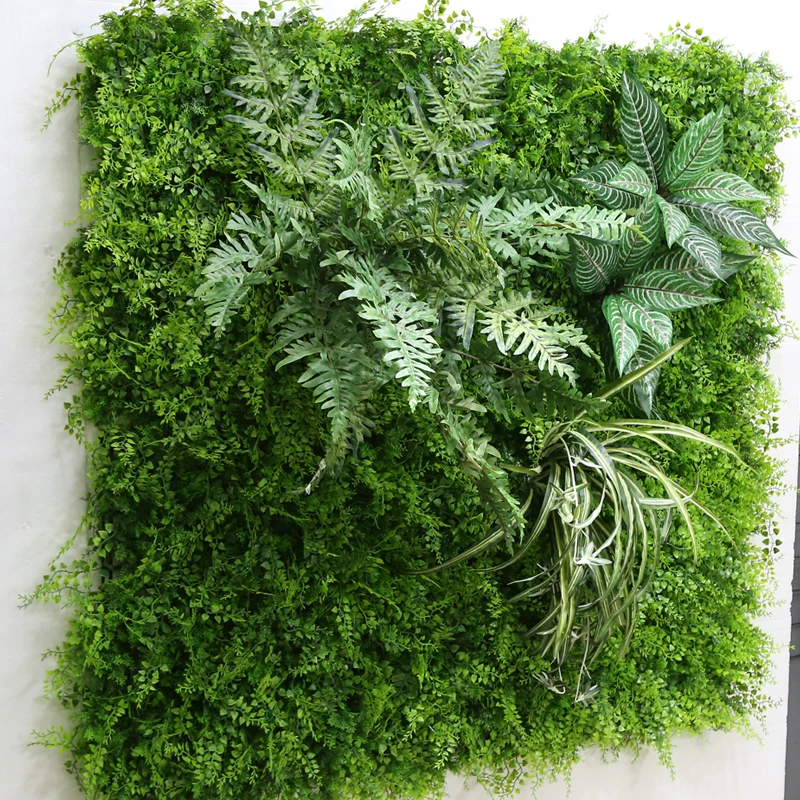 Garden latest design custom artificial plant screen balcony vertical green plant wall covering indoor wall decoration