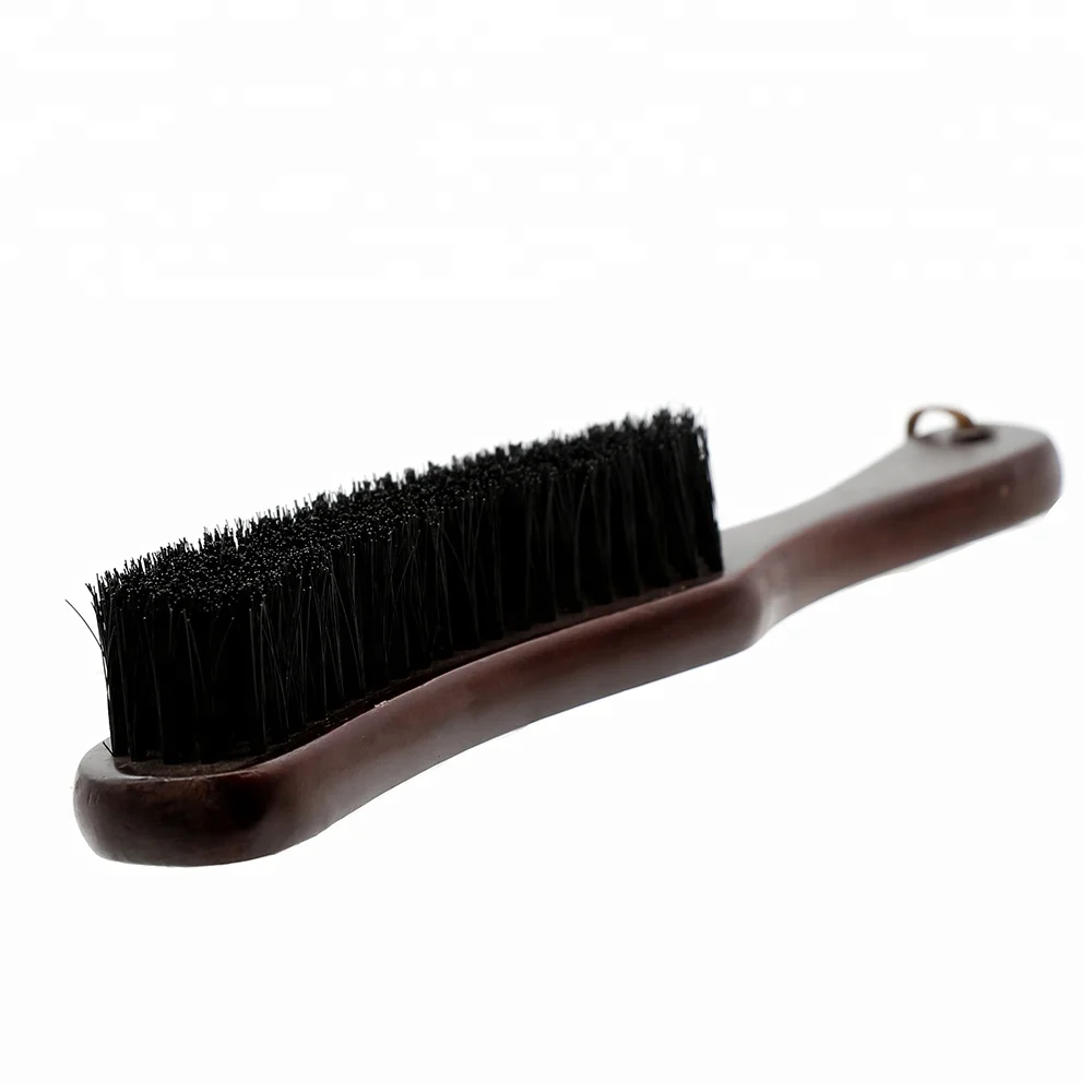 Multi-use Portable Arc Wood Handle Nylon Wooden Beard Brush For Men