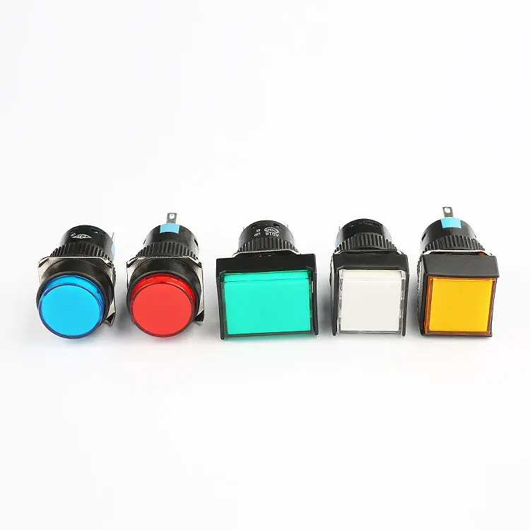 3a 250v 3 pin 5 pin 6 pin 16mm momentary push button switch 1no 1nc