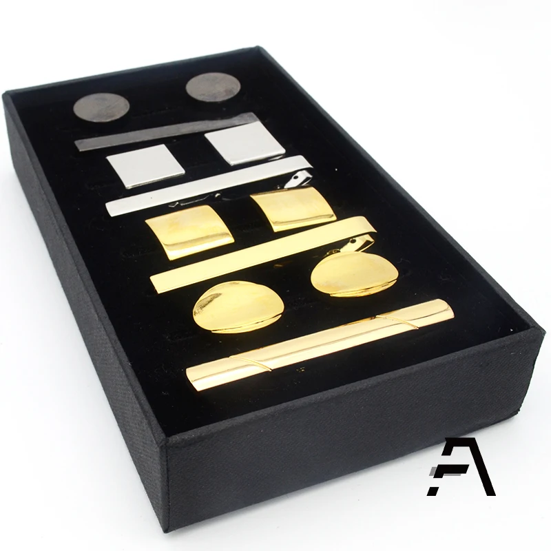 Набор Запонок и зажимов для галстука, мужская рубашка, 8 шт.