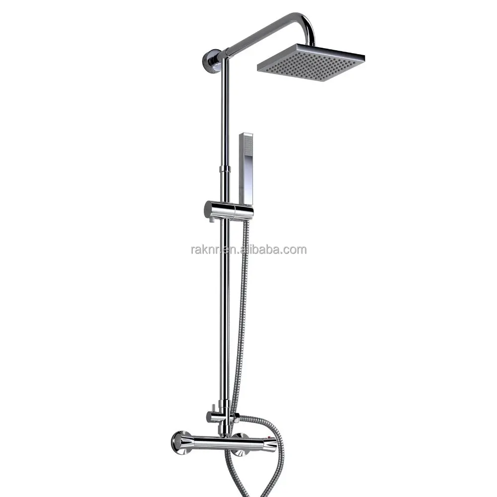 Bathroom Thermostatic 2-Way Mixer Set Bath Shower Faucets