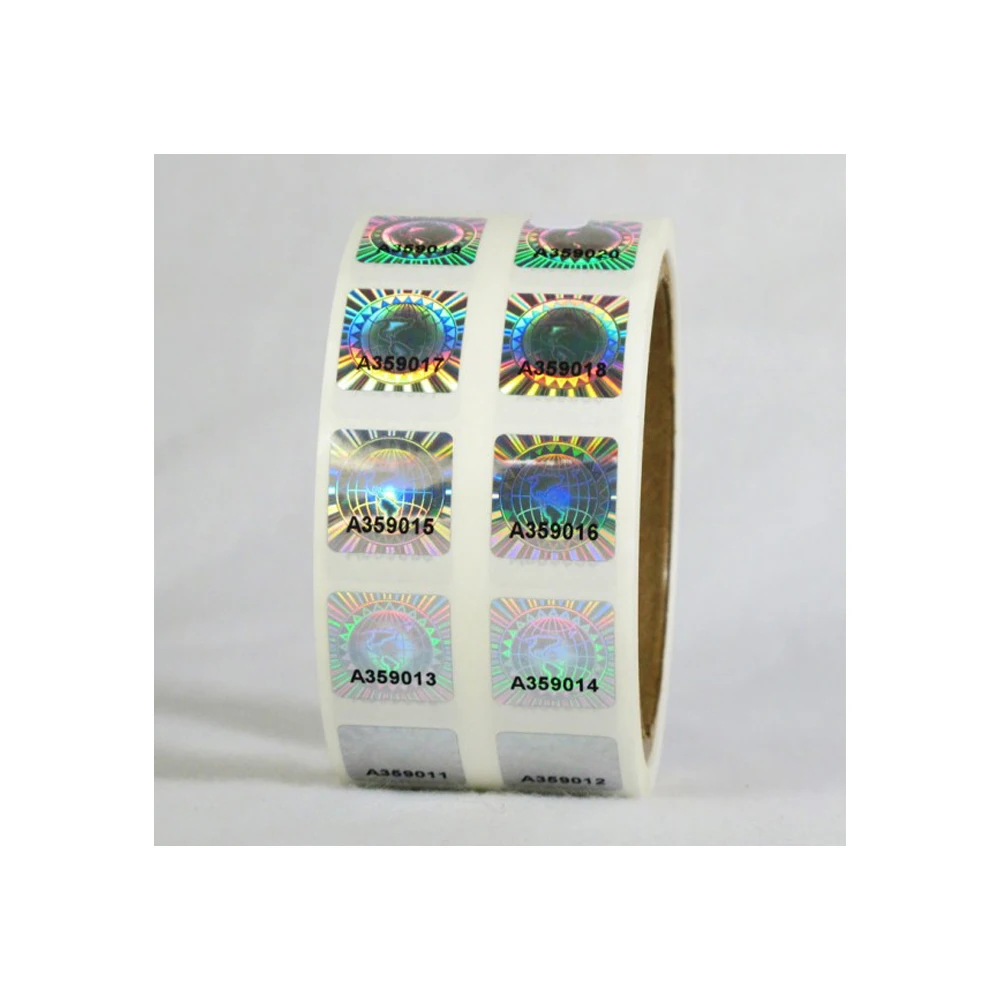 Hot selling factory color printing roll self adhesive security label stickers custom hologram overlays sticker labels