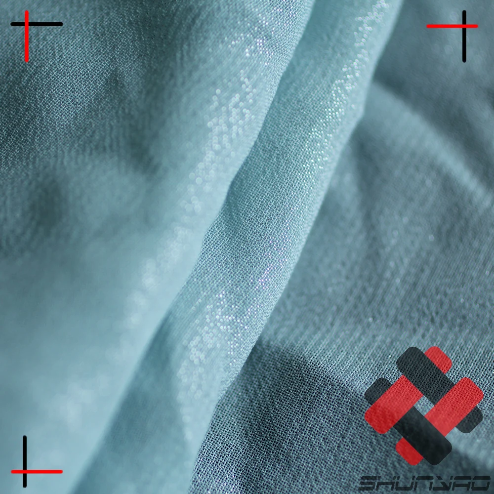 polyester bronzed silver foil chiffon shimmer fabric