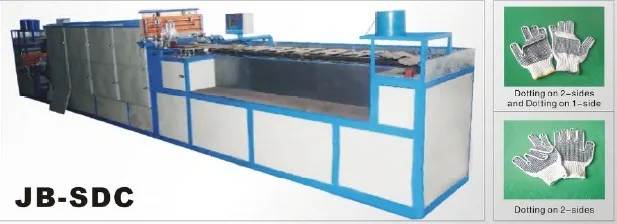 две стороны пвх точками перчатки машины