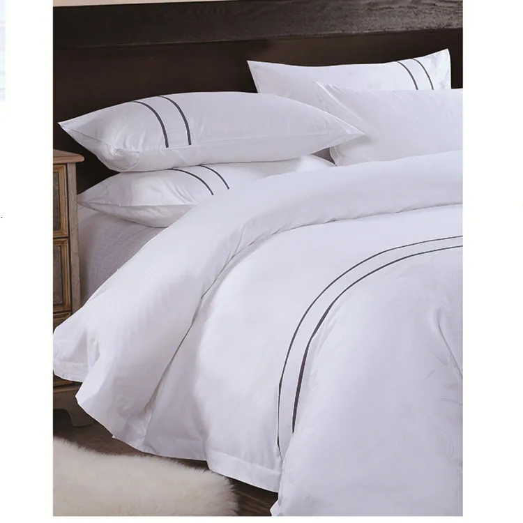 Bamboo cotton BLENDED plain dyed king size hotel bedding linen