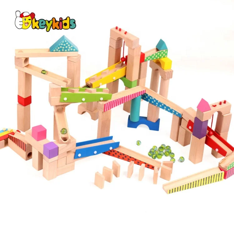 
2019 New arrival educational games wooden marble race track for children W04E087 