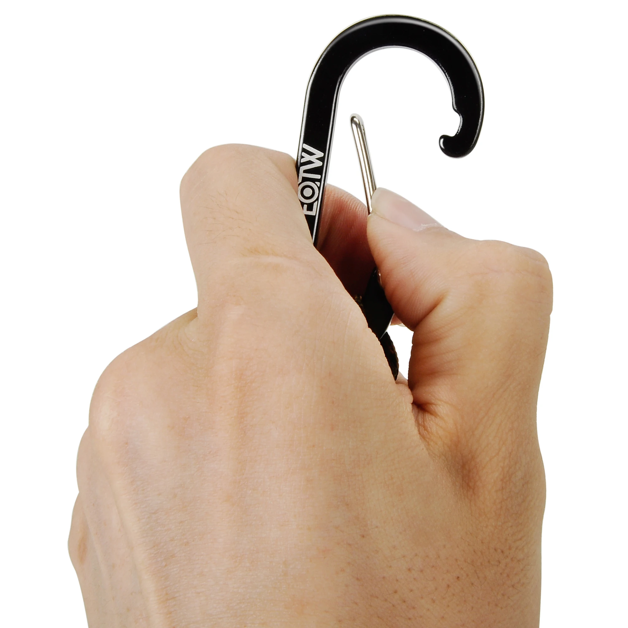 Gift Promotion Paracord Survival Carabiner Keychain for Outdoor Sports