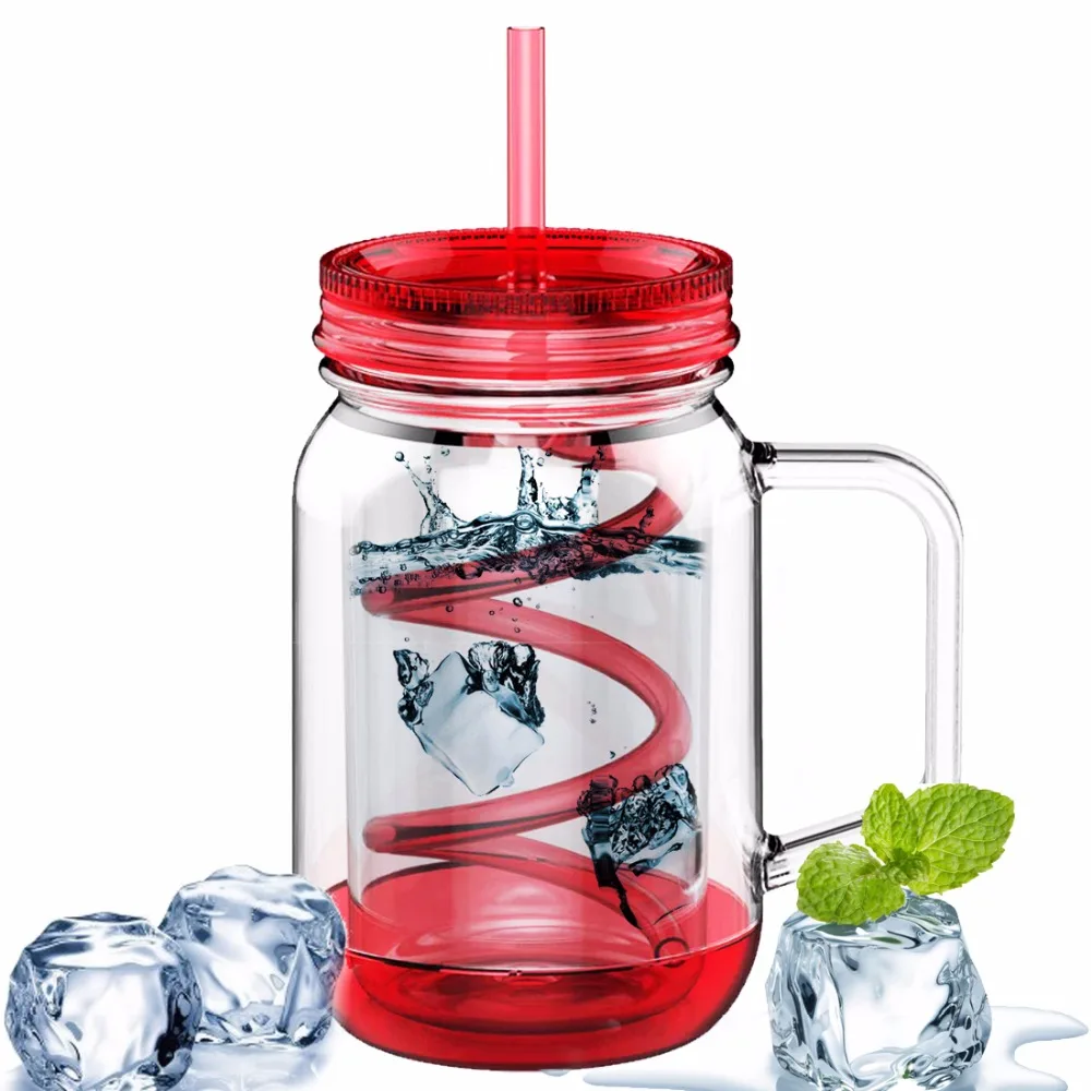 
Good Quality china product 16OZ Drinking plastic mason jars wholesale 