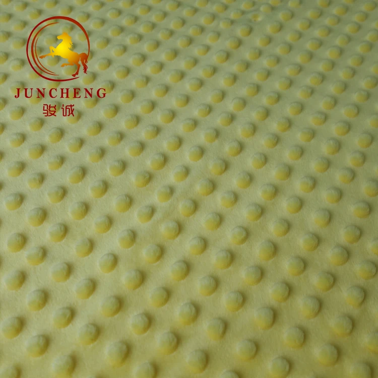 Manufacturer Supplier high quality simple style plain yellow color buy minky dot velvet fabric