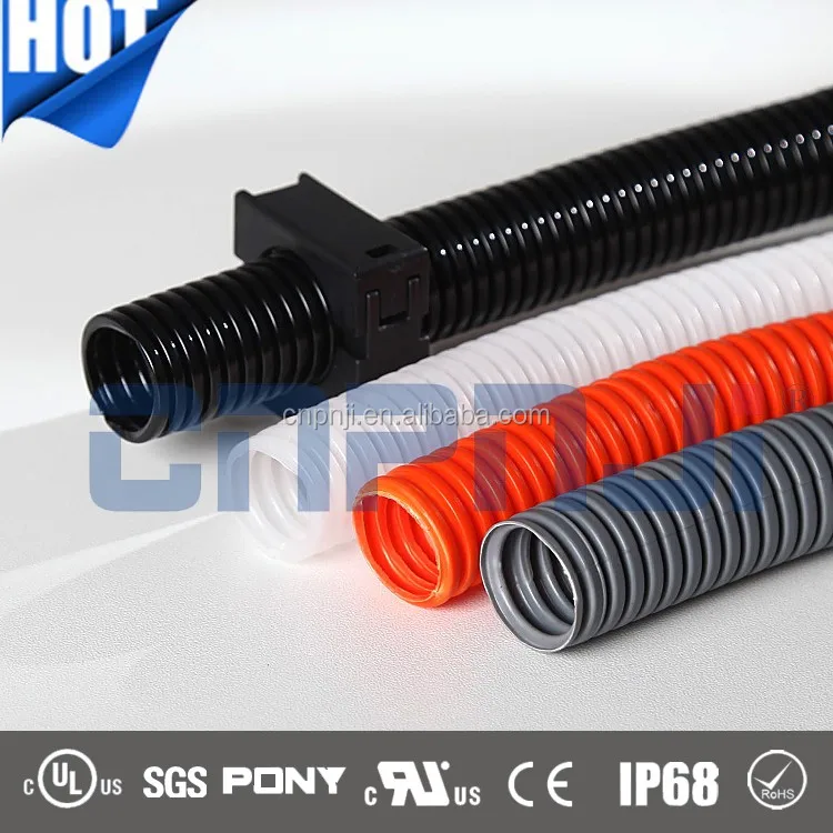 PA material AD28.5 Cable Conduits flexible corrugated hose