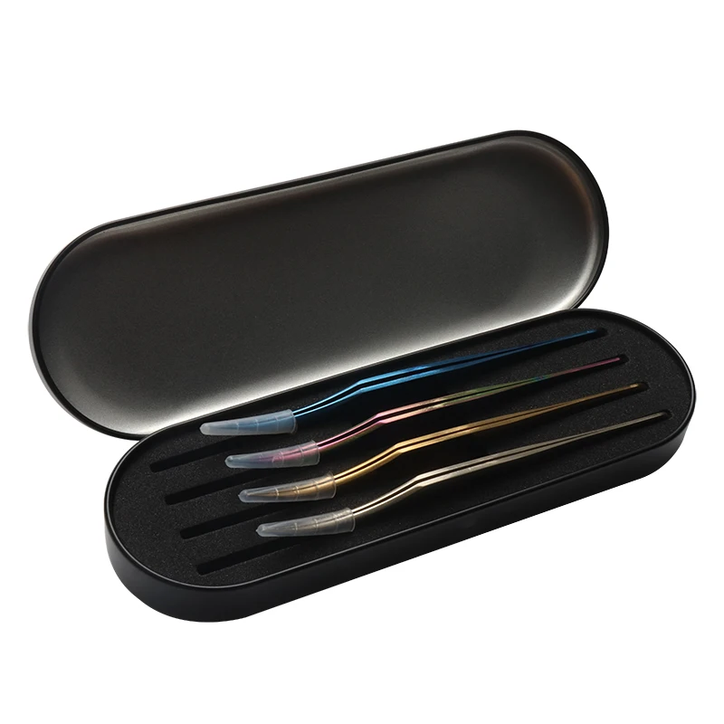 Tinplate Eyelash Extension Tweezers Case Tweezers Storage Box 17.5cm*5.8cm 50pcs