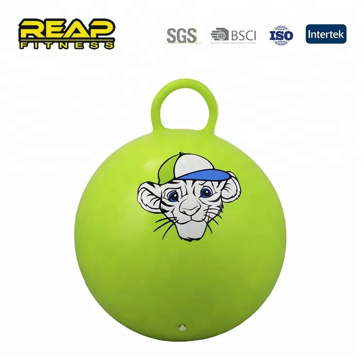 Хороший красочный прыгающий мяч из ПВХ с ручкой