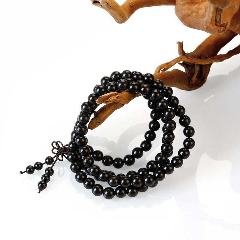 
Sandalwood Buddhist Prayer Beads, 108 Mala Beads Rosary Long Necklace 