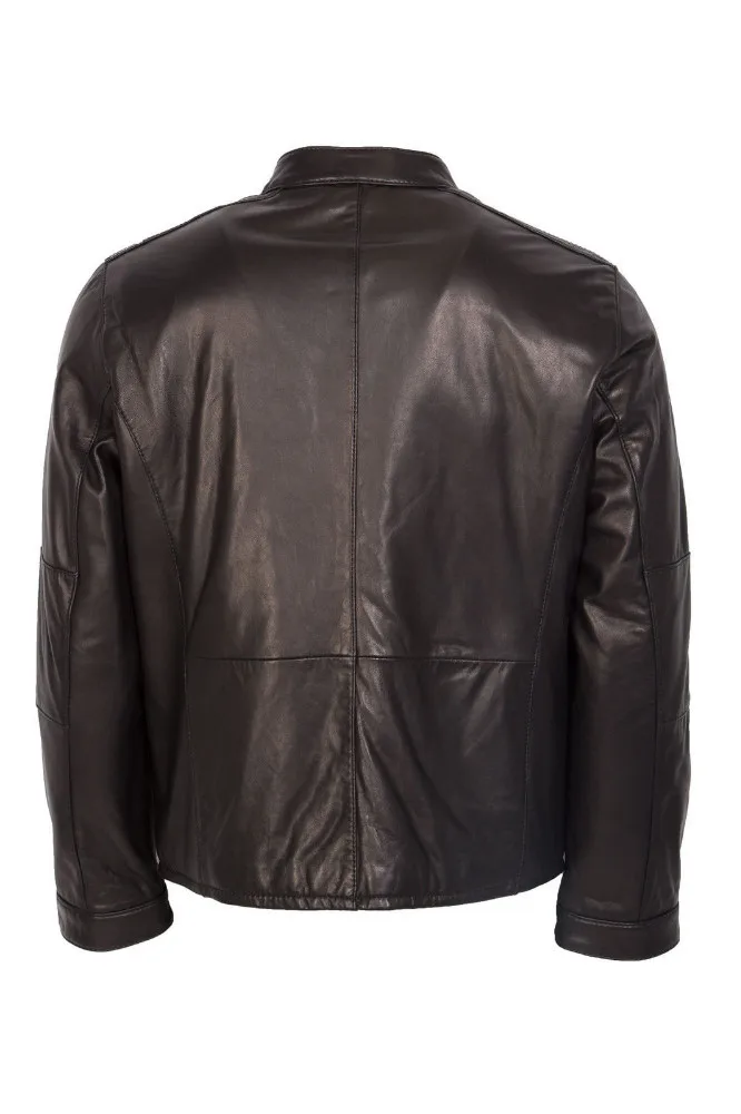 Кожаная мужская куртка из натуральной овечьей кожи Nappa зимняя новая черная