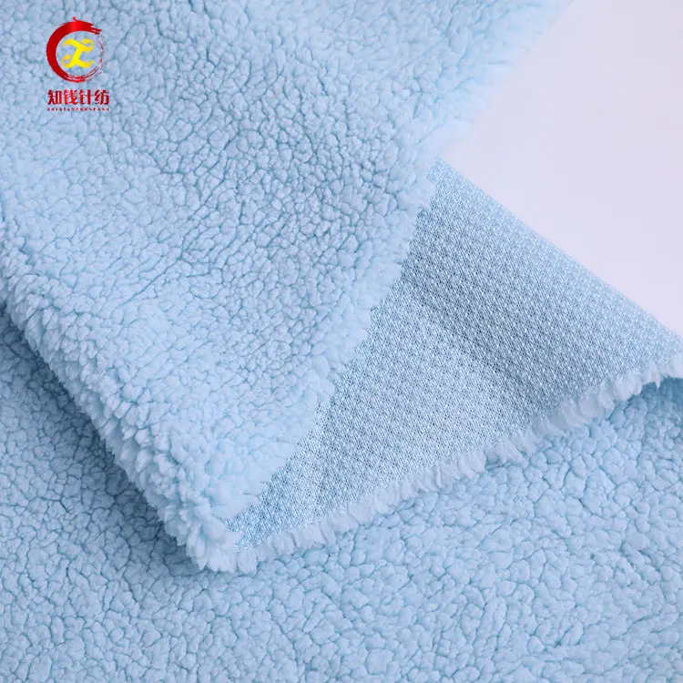 Shaoxing manufacturers supplier fluffy sherpa fleece hoodie fabric