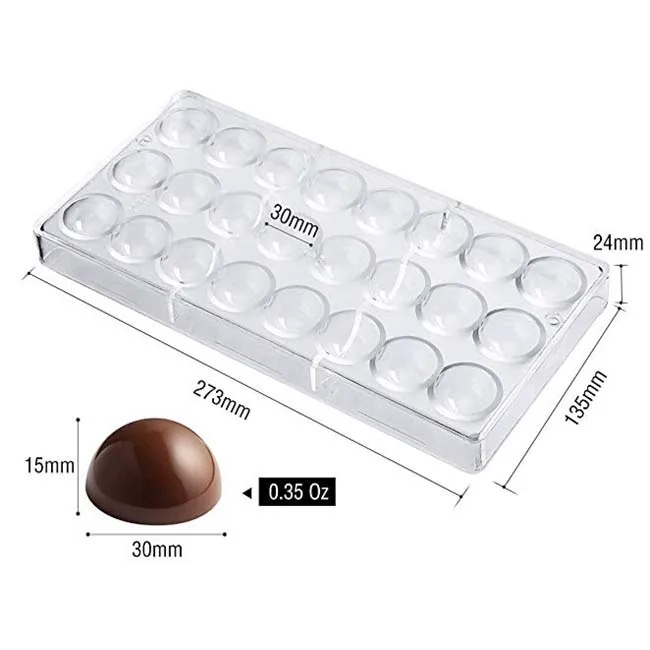 Поликарбонатная легко моющаяся многоразовая Пластиковая форма для шоколада из поликарбоната