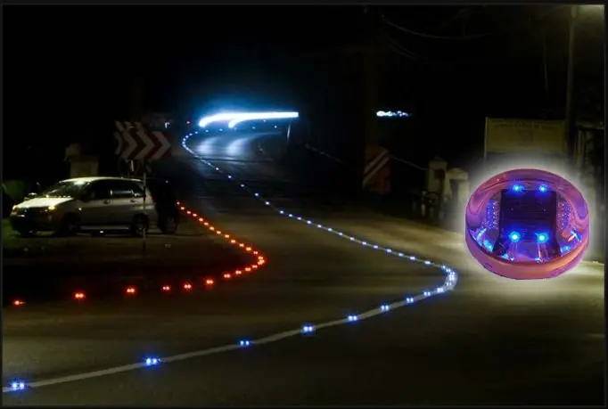 10 cm Solar Glass Road Studs VIALETA DE LED Solares 20 TONS