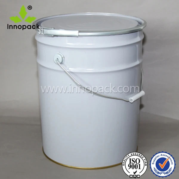 Innopack 18L Steel Pails, 18lt Metal Bucket with Lever Ring Lock Lid