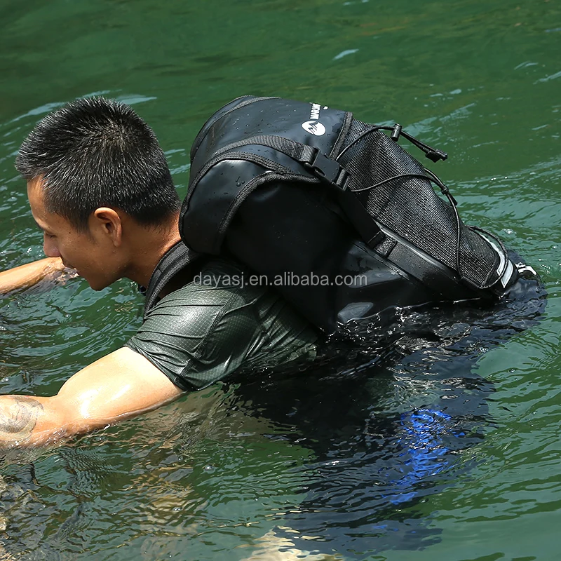 
Latest Design Net Bag With Inner Pocket Waterproof Backpack Dry Bag High Quality Grey Camo Waterproof Sack 