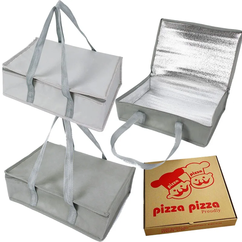 Thermal  Food Cooler Bag Insulated Heated Pizza Delivery Bag for Picnic
