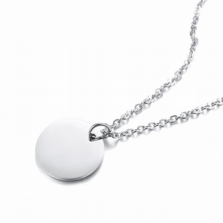 jewelry stamping blanks 18k rose gold disc necklace letter charms round disc