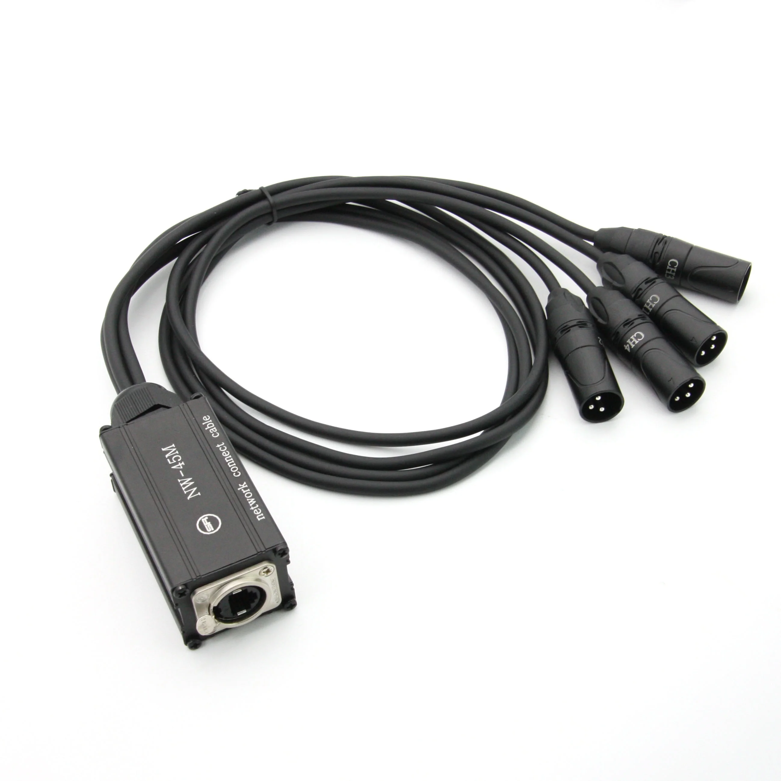 
4CH DMX Multii Network Connect Cable Shelded CAT6 cable with etherCon male 