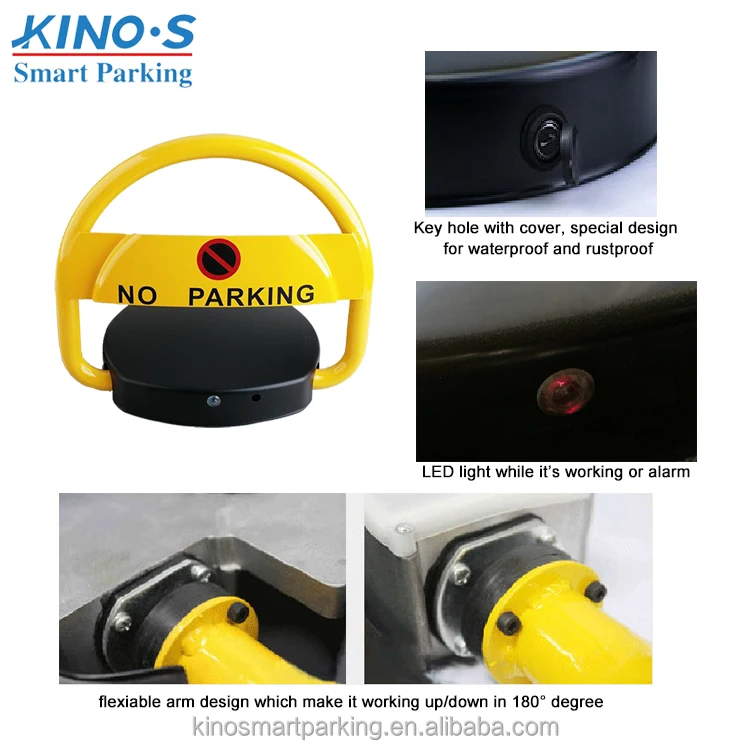 Water proof steel car parking control lock with remote controller