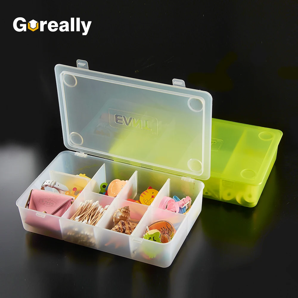 Plastic partitioned mini small compartment storage container with divided