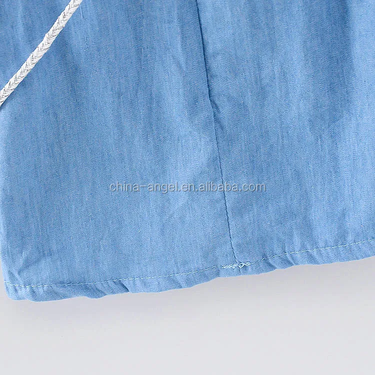 Новое летнее платье для маленьких девочек, детская одежда, джинсовое платье