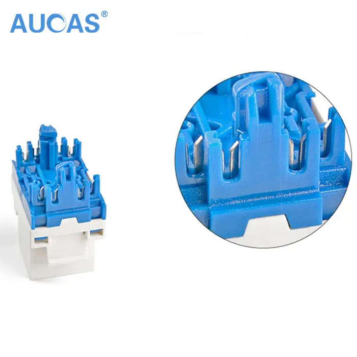 Cat6 UTP RJ45 Rotate Tool-less Keystone Jack Connector Module