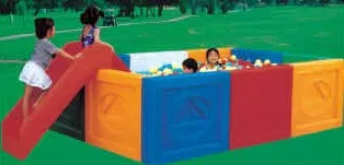 PVC and Sponge Soft Play Ball Pool/plastic Ball Pool/square Kids Ball Pool with Ladder QX-11124E