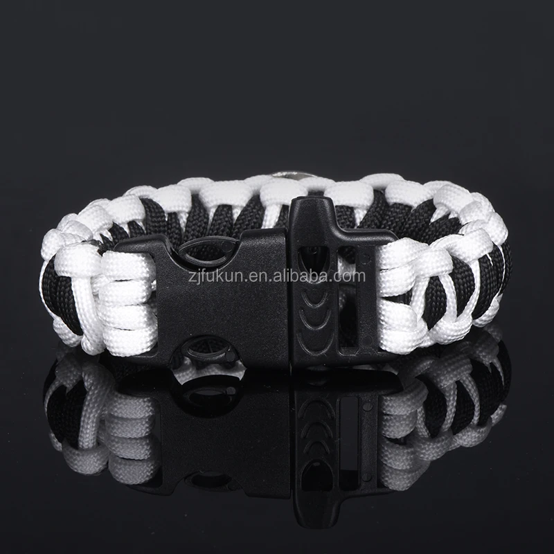 New Custom Logo Design Weave 550lb Paracord Bracelet NFL Team Logo Paracord Survival Bracelet