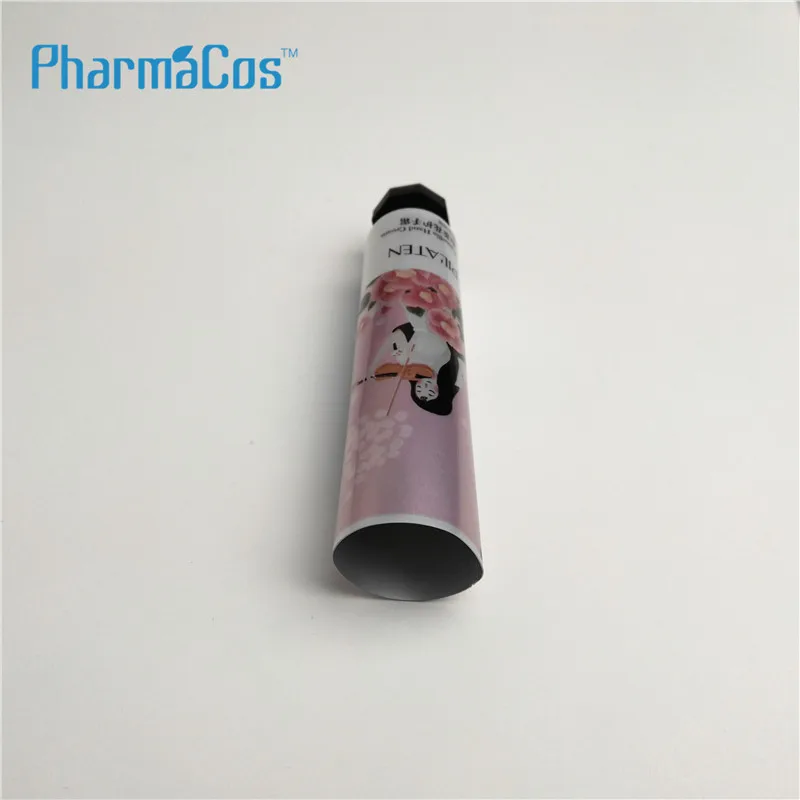 Chinese Dia 25mm laminated black plastic cap girl pink tube raw material veet hair cream hose lotion