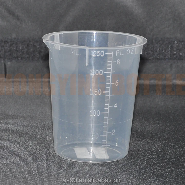 100% NEW PP MEASURING CUP 250ML FOR LAB TOOLS CAN CUSTOMIZE THE MOLD ACCORDING TO THE DRAWINGS AND SAMPLES