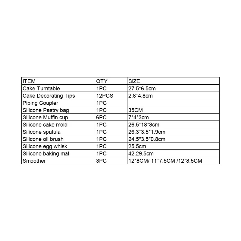 29PCS DIY silicone baking decorating set cake tools