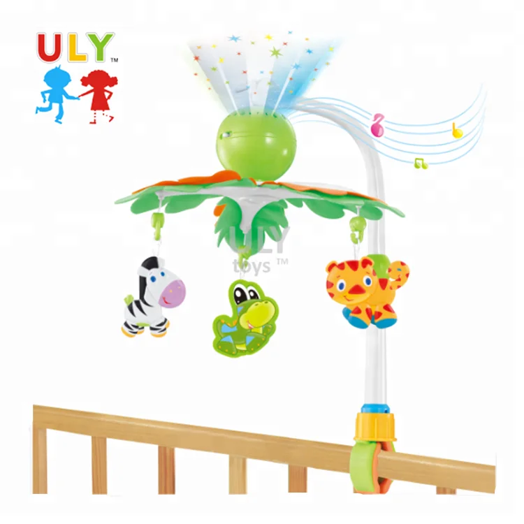 EN71 3 in 1 infant bed bell crib toys musical baby mobile