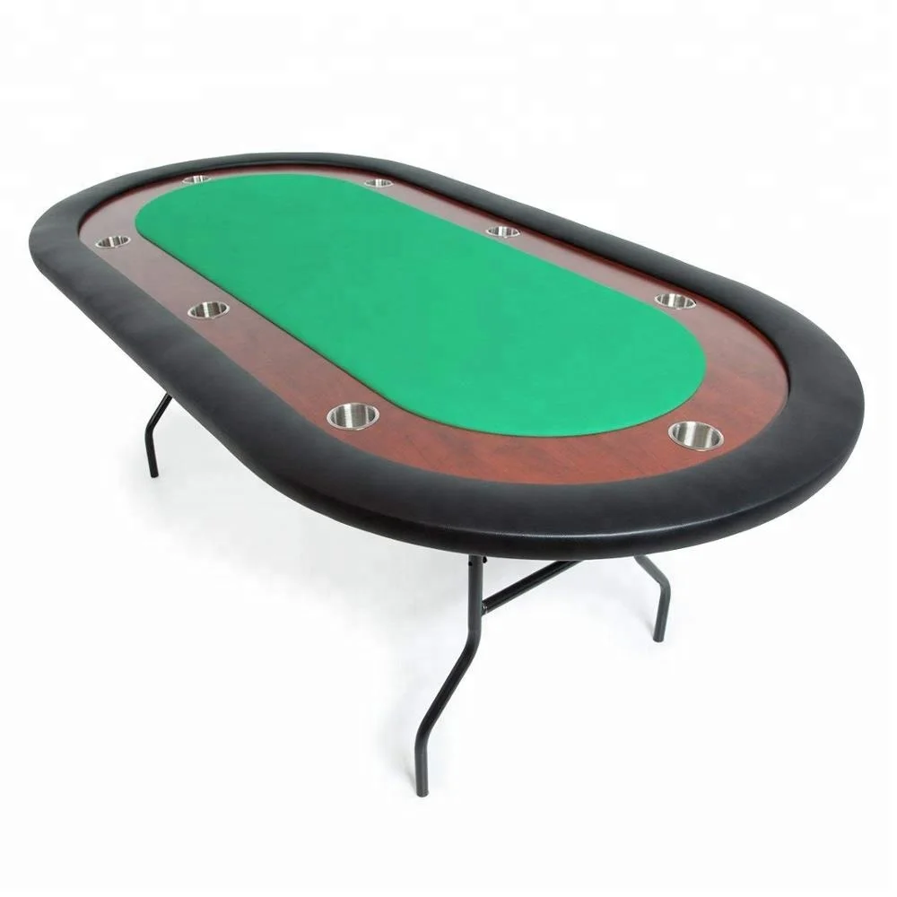 Poker Ultimate Folding Poker Table for 8 Players with Felt Playing Surface, 82 x 44-Inch Oval