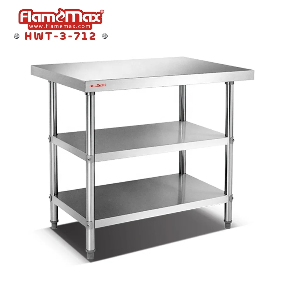 Stainless Steel Work Table Commercial Kitchen Furnitures Heavy Duty Work Bench  For Kitchen