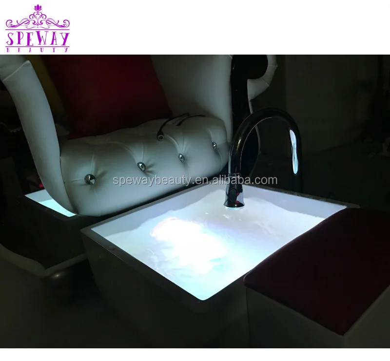 Оптовая продажа массажная ванна для ног белая деревянная педикюрная платформа миска профессиональная скамья