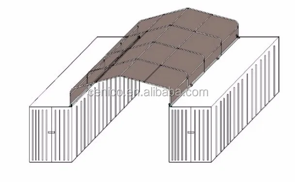 Container Roof Top Shelter , Fabric Container Mounted Storage shelter