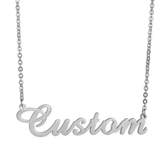 Christmas Gifts Souvenir Stainless Steel Personalized Custom Nameplate Necklace