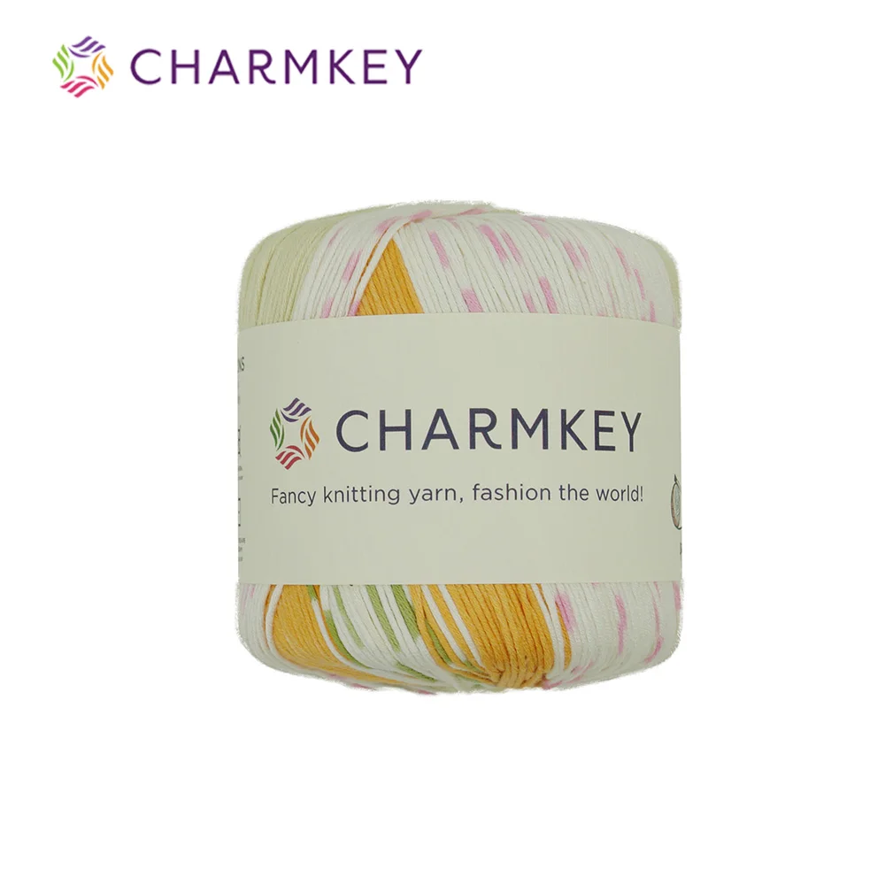 
Super Soft Charmkey Natural Bamboo Blended Yarn Fancy Knitting Yarn for Crochet Sweater and Scarf 