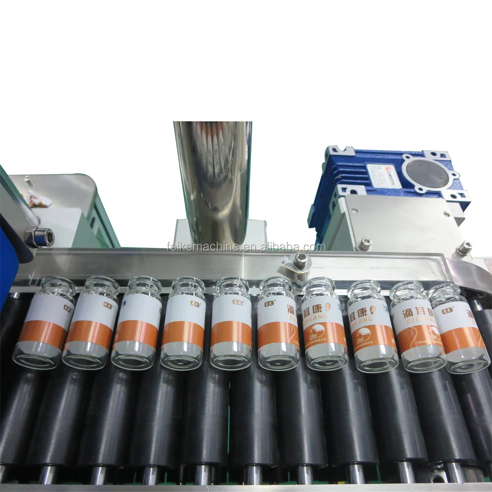 factory outl FK807 automatic lying horizontal Pen cosmetics freeze-dried powder lipstick vial Lip tube Balm Labeling Machine