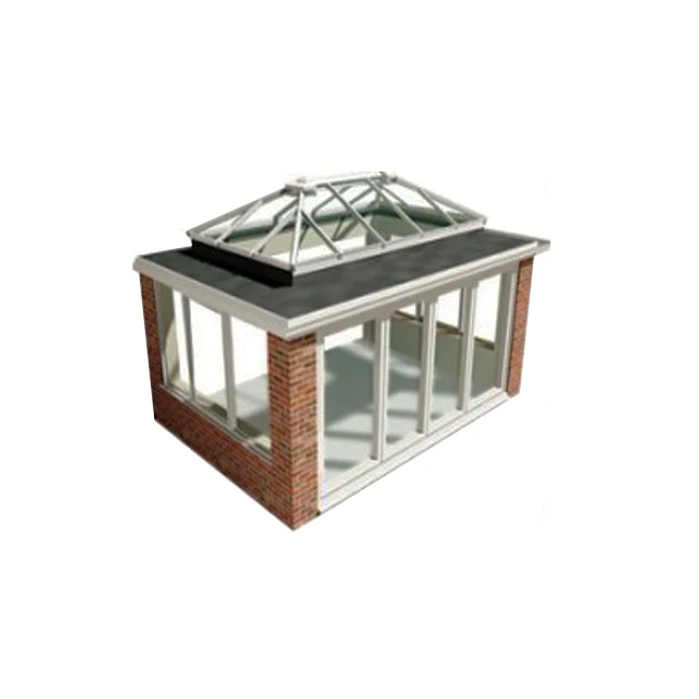 Prefabricated Laminated Low-e Conservatory Victorian Sunbathe Sunroom Glass Aluminum Frame Winter Garden retractable sunroom