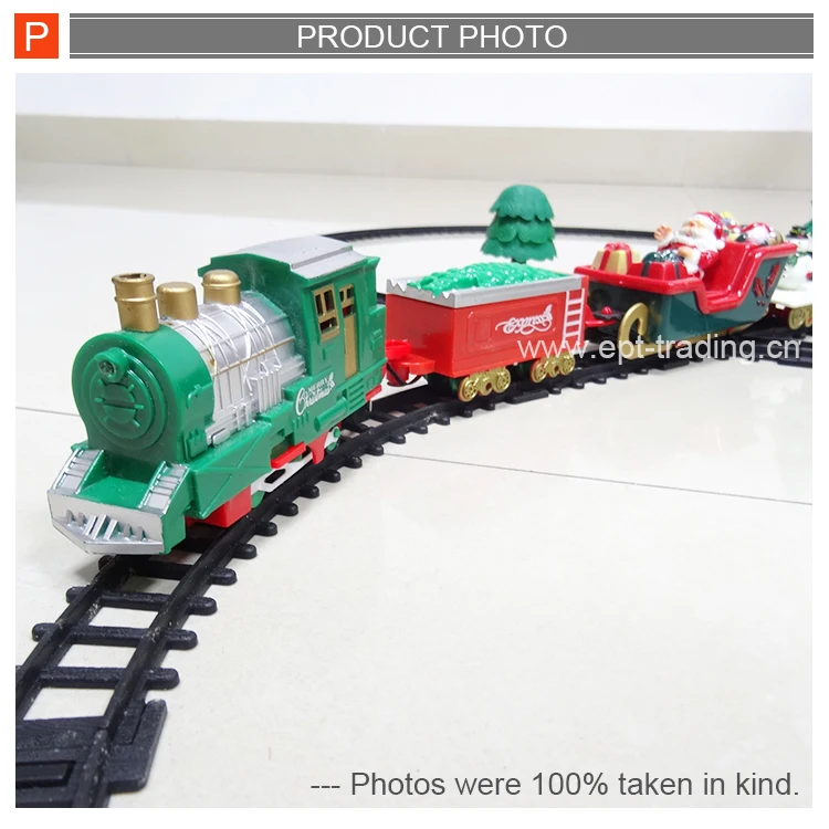 Electric train toy christmas plastic toy train tracks set