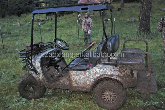 New 4WD Electric Car, Off-road Hunting Vehicle, Utility Golf Cart with independent suspension system| AX-C2+2-4X4