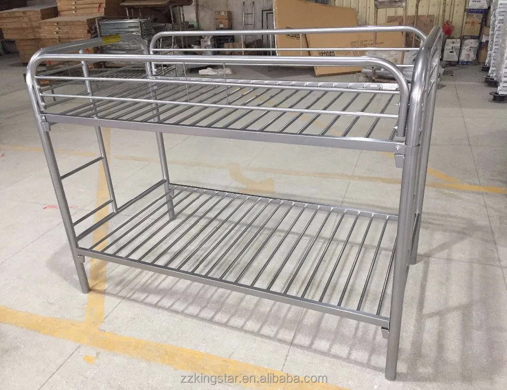 Latest Design Double Decker Bed Heavy Duty Steel Metal Bunk Bed Full Over Full
