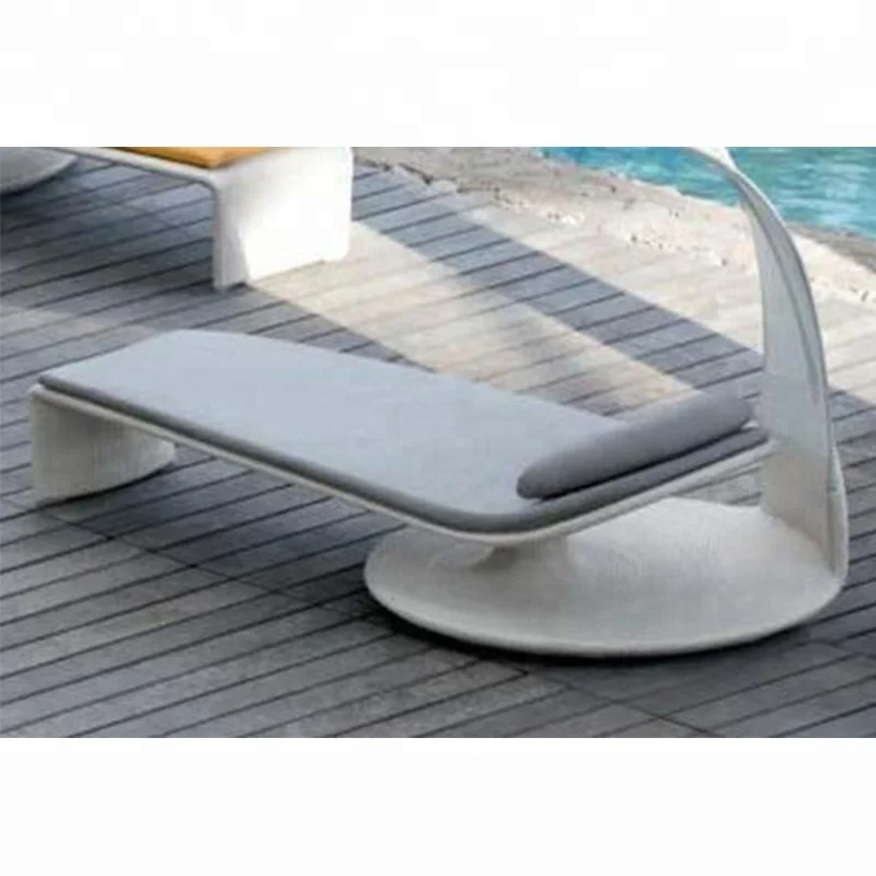 
modern HDPE rattan patio and garden sun lounger 